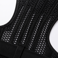 Travel Back Brace, Breathable Back Support with 5 Bones, Strong Posture Correction for Office & Computer, Unisex Mesh Textile