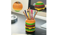 Cute Hamburger Pen Holder Decorative Burger Pencil Holder Practical Pen Stand Stylish for Students