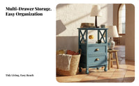 Vintage design 3-Drawer Nightstand Distressed Finish 3-Drawer End Table Sturdy Construction Bedside Cabinet adaptable Design for Apartment Dwellers, Homeowners, Interior Decorators, Guest Room, Small Spaces, Hallway, Office