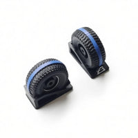 1/64 Scale Bed Mount Spare Tire Carrier Black Pickup Bed Spare Tire Rack Blue Accent Stripe Away-Road Model Accessory