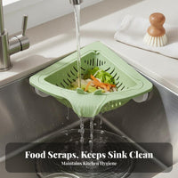 Food Scrap Collector No Tools Installation Adhering Drain Basket Adhering Sink Corner Strainer Versatile
