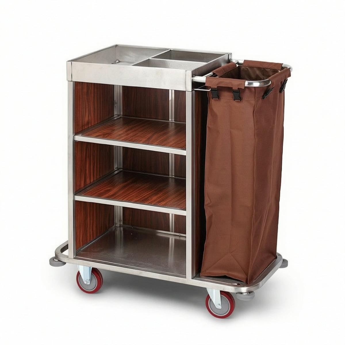 Housekeeping Workstation Trolley with Bag Heavy-Duty Housekeeping Cart