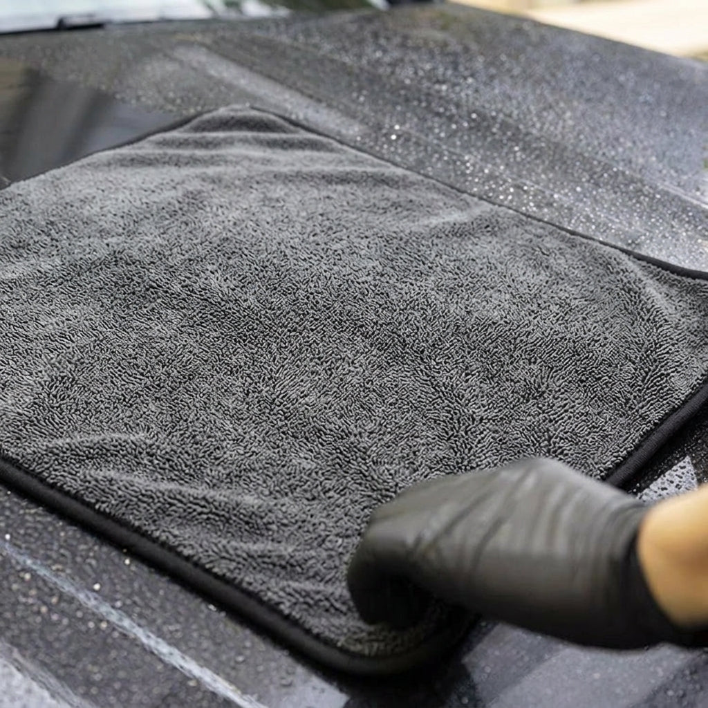 Cloths Microfiber 50x60cm Car Drying Towel, Anti-Shedding Car Cleaning Cloths for Washing Equipment, High Absorbency Grey Mixed Fiber Weave