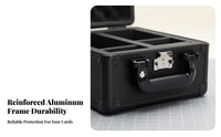 Graded Card Storage Case Lockable PSA Card Carrying Case Portable Foam Padded Interior for Hobbyists