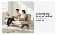 Minimalist Design Armless Convertible Sofa Space-Saving Adjustable Futon Loveseat Multi-Functional Home Furniture High-Density Foam Cushion for Apartment Dwellers, Young Adults, Homeowners, Living Room, Small Areas, Bedroom
