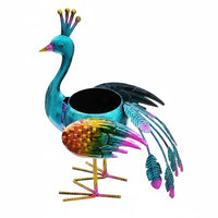 Outdoor Use Metal Peacock Statue Handmade Peacock Statue Rustic Look for Balcony, Patio