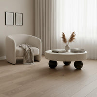 2 Pieces Minimalist Design Modern Coffee Table Set with Storage Designer Aesthetic Accent Furniture Creative Shape for Living Room