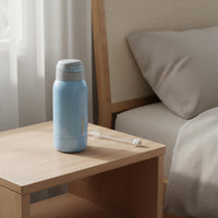 Drink While Lying down Bedridden Patient Drinking Cup Leak-Proof Convalescent Feeding Cup Food-Grade Material Insulated Nursing Bottle Single-Button Access Lid for Hospital