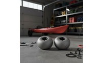 2 Pieces Inflatable PU Tire Kayak Cart Wheel Easy Installation Balloon Beach Wheel for Anglers