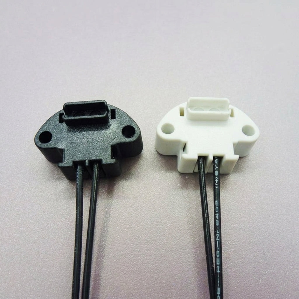 6a Rated Current Pin Base for LED Halogen Bulbs, Heat Resistant Teflon Wire for DIY Lighting, 20cm Long Medical Lamp Holder, Plastic Socket 250V