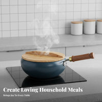 Uncoated Iron Pan Induction Compatible Uncoated Cooking Pan Traditional Chinese Saucepan Fast Heat Conduction for Home Cooks
