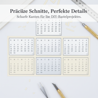 Perpetual Calendar Embossing Die Cuts for DIY Paper Craft and Card Making