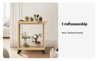 Multitier Design Rolling Plant Cart Floor-Standing Flower Rack with casters Household Storage Space-Saving for Home Decorators, Event Planners, Balcony, Living Room, Garden, Outdoor