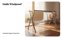 Foldable Clothes Drying Rack Installation No Assembly Foldable Garment Stand Multi-Tier Drying Stand Indoor & Outdoor Use