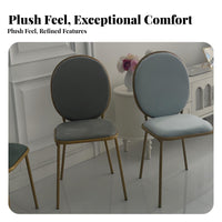 Shell rear Chair Nordic design Vanity Stool soft upholstery Upholstery Golden Metal Legs for Women