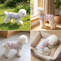 Dog Dress and Cat Dress with Ruffled Skirt, Small Cat Clothes for Small Dogs, Sleeveless Spring Summer Casual Style Unisex Other Material Outfit