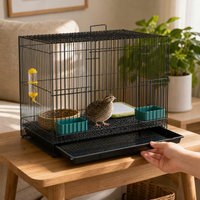 Foldable Indoor Rabbit Cage with Toilet for Guinea Pigs, Hamsters, and Dwarf Rabbits