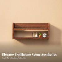 Photo Prop Miniature Wooden Bookshelf Realistic Intricacy 1/6 Scale Doll Shelf Exquisite Craftsmanship for Miniaturists, Model Display