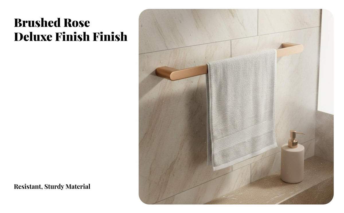 Copper Gold Bathroom Shelf Brushed Finish Stainless Steel Bath Towel Rack Wall Mounted Towel Rack Rust-Resistant Rust Resistant