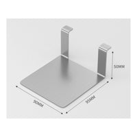 Brushed Silver Bracket with Hook Tabs Rust Resistant Stainless Steel Bracket Heavy-Duty Shelf Support Sturdy for Installers, DIYers, Home Renovation, Bathroom