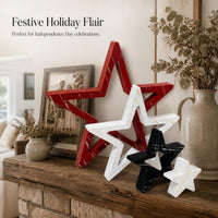 Independence Day Wooden Star Tabletop Decoration