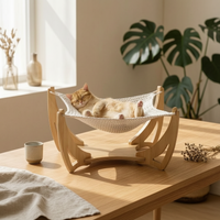 Cat Hammock Bed Crocheted Rope Elevated Cat Hammock Indoor Raised Cot for Cats