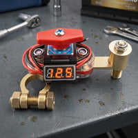 Parasitic Drain Protection Battery Disconnect Switch with Digital Voltage Display Heavy Duty Battery Disconnect Switch Corrosion-Resistant Low Resistance for Car Owners