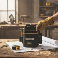Multi-Pocket Quick-Release Tool Pouch Heavy-Duty Belt Tool Pouch Compact Reinforced for Electricians, Carpenters, Plumbers, Construction Sites, Home Repairs, Workshops
