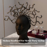 Medusa Headband Intricately Designed Medusa Snake Headband Lightweight Greek Mythology Hair Accessory for Cosplayers, Adults, Cosplay, Costume Parties
