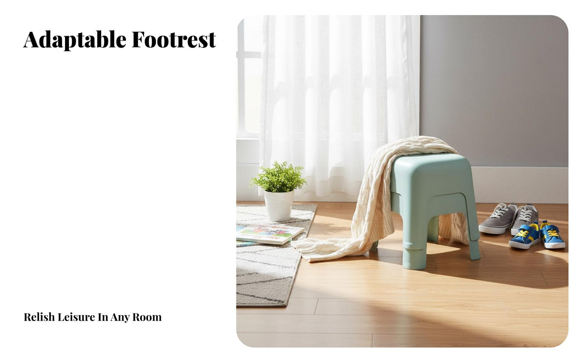 Thickened Design Molded Backless Seat Multi-Purpose Low Stool Strong Load-Bearing Household Furniture Lightweight for Children, Adults, Bathroom, Living Room, Entryway, Kitchen