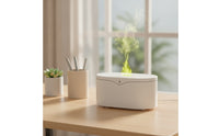 Compact Essential Oil Dispenser Portable USB Dispenser Minimalist Desktop Humidifier Low-Profile for Desk, Office, Bedroom, Nightstand