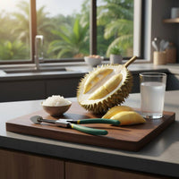 Ergonomic Handle Durian Opener Sturdy Metal Construction Durian Shell Splitter Leverage Design Fruit Opening Pliers Labor-Saving Coil for Elderly, Women