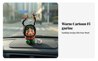 Cartoon Car Roof Doll Playful Look Car Trunk Decoration Figure Easy to Install Vehicle Accessory for Anime Fans, Young Adults, Dashboard