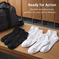 Athletic Socks for Running, Breathable Moisture Wicking Blend Tube for Boys, Crew Women and Black High
