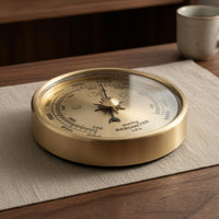 Round Analog Weather Instrument with Scale Air Pressure Meter Traditional Design Air Pressure Meter