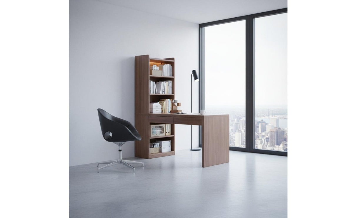 Space-Saving Corner Desk with Shelves and Drawers All-in-Single Design Corner Hutch Desk Large Storage Capacity Integrated Study Station Thickened Desktop for Students, Telecommuting Workers, Small Areas, Bedroom