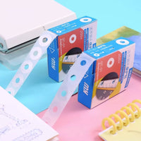 Easy to Use Hole Reinforcement Sticker Thin Design Notebook Punch Hole Reinforcement Tear-Resistant Office Supply for School
