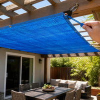 Blue Sun Shade Netting for Outdoor Patios, Pools, and Gardens, UV Protection, Thickened Fabric