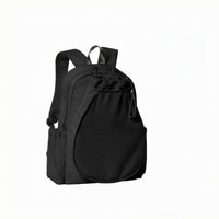 Zippered Main Compartment Drawstring Racket Backpack Water-Resistant Tennis Backpack Soft Structured Racket Bag Top Carry Handle for Pickleball, Gym