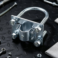 U-Bolt Antenna Clamp Galvanized Mast Mounting Clamp Bracket Outdoor Antenna Bracket for Installers, DIYers, Pole Fastening