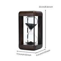 Hourglass with Wooden Frame Vintage-Inspired Hourglass Timer Sand Glass Decorative Classic for Desk, Office
