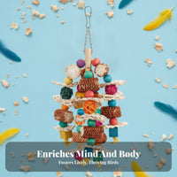 Pet Accessories Hanging Bird Gnaw Toy Physically Active Woven Bird Gnaw Toy Mentally Stimulating for Birds