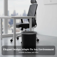 11L Trash Can Large Capacity Pressure Loop Wastebasket Plastic Wastebasket with Press Loop Wide Accessible Ing Striped Garbage