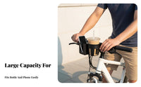 Universal Fit Bike Water Bottle Phone Holder 360° Rotatable 2-in-1 Cup Phone Holder Anti-Slip Grip for Commuters, Kids, Commuting, Strolling