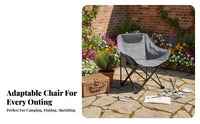Foldable Design Collapsible Moon Chair Lightweight Camping Stool Easy Setup Outdoor gear sturdy for Art Students, Travelers, Fishing, Sketching, Picnics, Outdoors