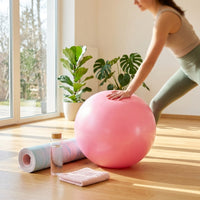 Frosted Fitness Ball with Inflation Needle Portable Fitness Ball Easy to Inflate Stable for Home Workouts