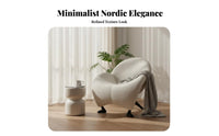 Nordic Design ram's Horn Chair Light Luxury aesthetic Indoor Furniture Sculptural Form Ergonomic Backrest for Interior Designers, Apartment Dwellers, Living Room, Showroom, Lounge Area, perusing alcove