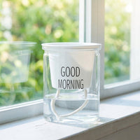 Plant Pots for House Plants and Indoor Plants, Self-Watering Balcony Planter for Outdoor Plants, Transparent Outer Pot with Rope Wick