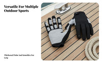 Long Finger Sailing Gloves Wear-Resistant Full Finger Climbing Gloves Sturdy Guarding Gear for Rock Climbers, Sailors