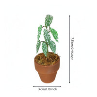 1:12 Scale Plant Ornament Lifelike Foliage 1:12 Scale Plant Realistic Detail Dollhouse Botanical Decor for Collectors, Hobbyists